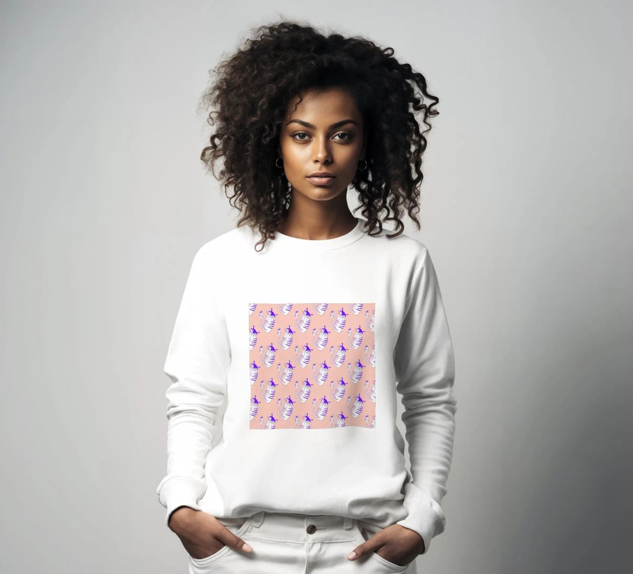 Cat Peach Pattern felpa da Vasare Nar