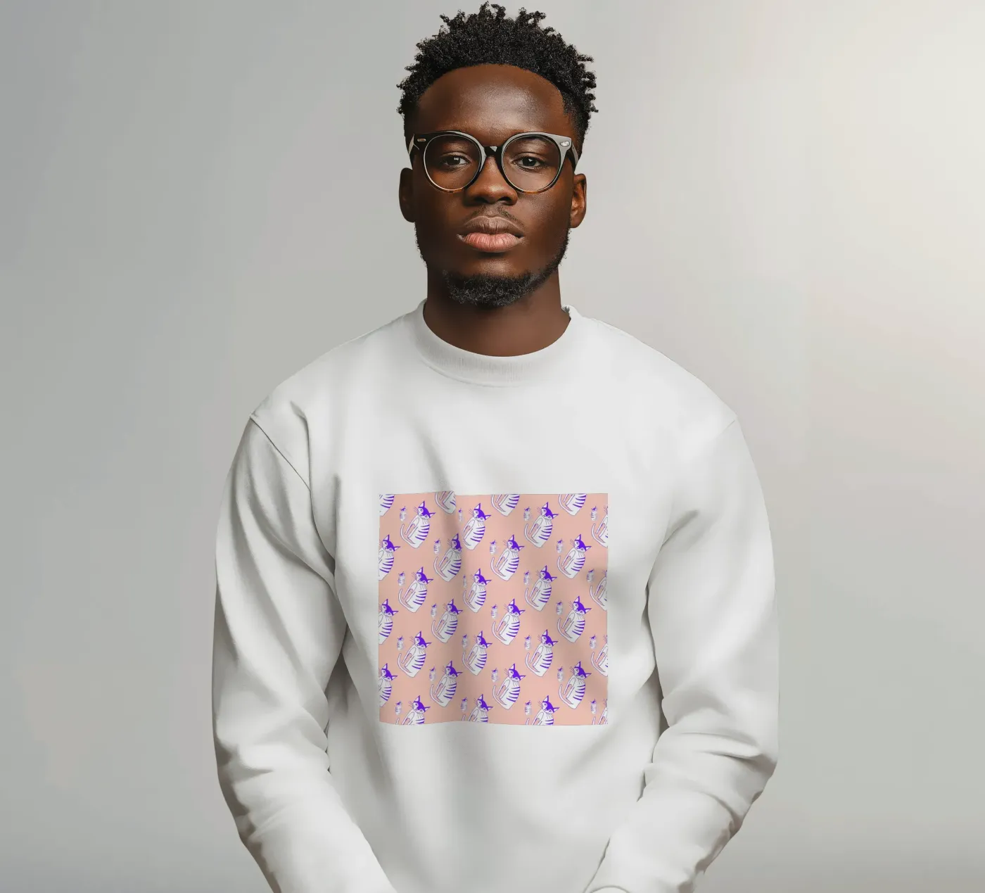 Cat Peach Pattern felpa da Vasare Nar