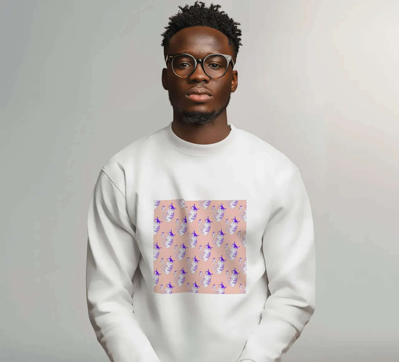 Cat Peach Pattern sweat de Vasare Nar