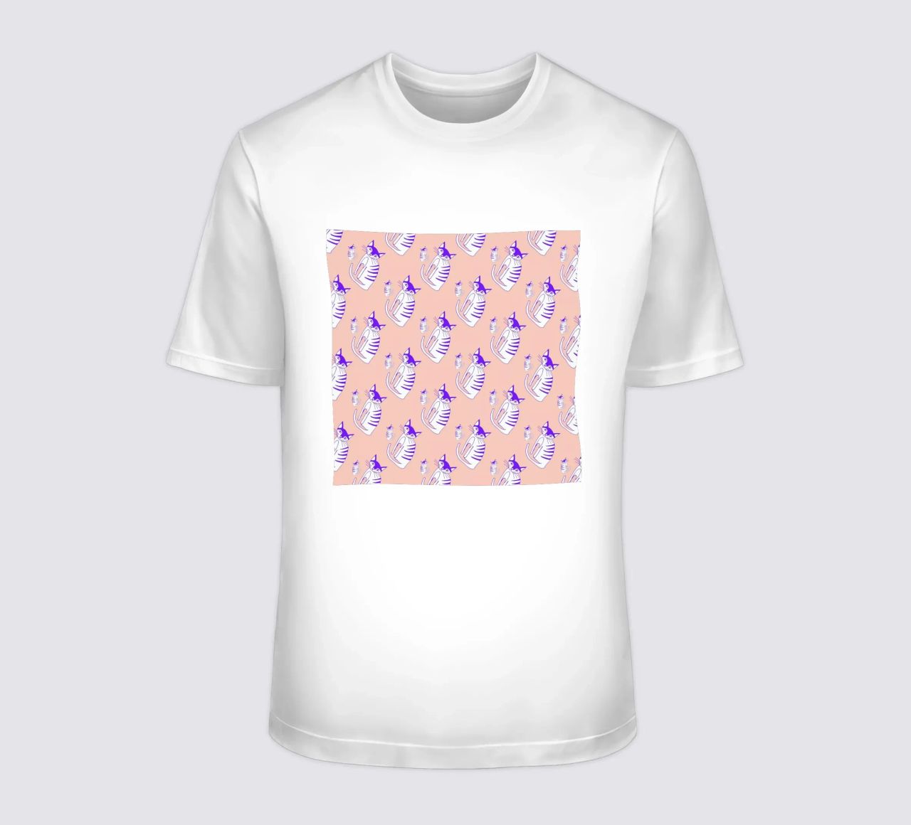 Cat Peach Pattern t-shirt da Vasare Nar