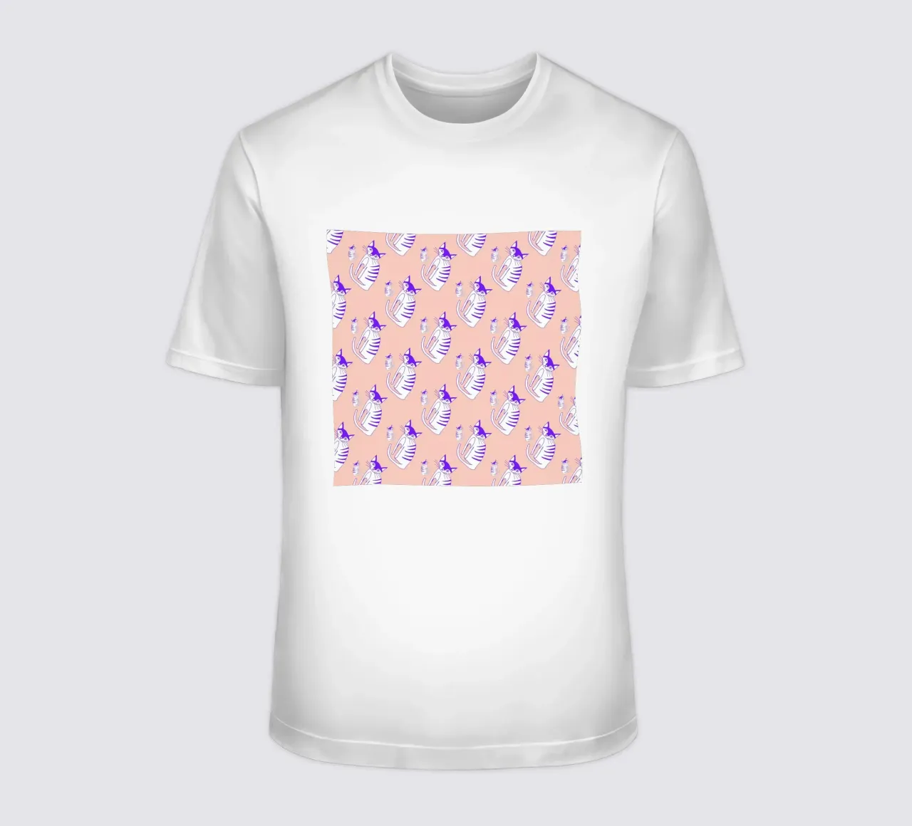Cat Peach Pattern t-shirt da Vasare Nar