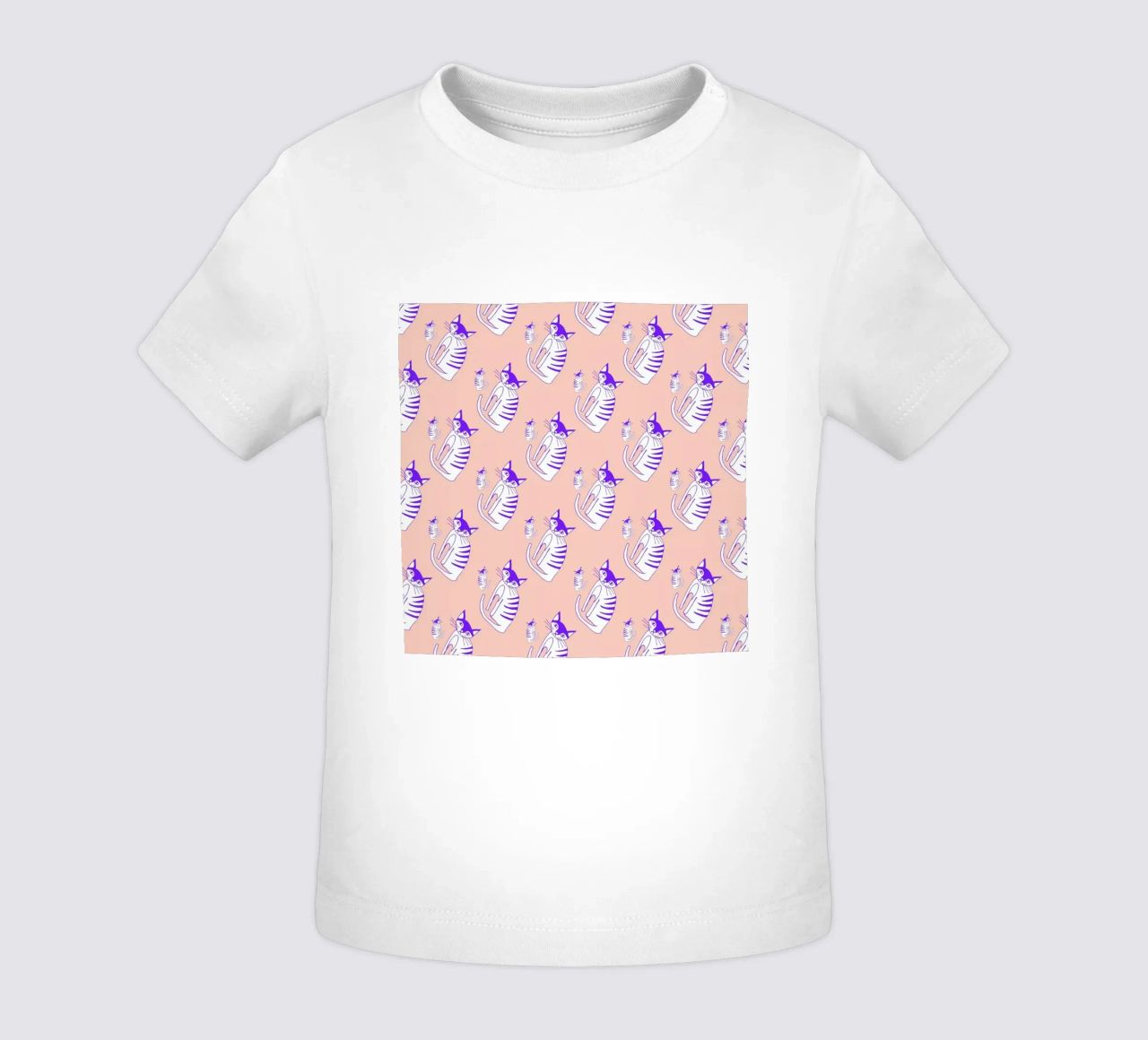Cat Peach Pattern maglietta neonato da Vasare Nar