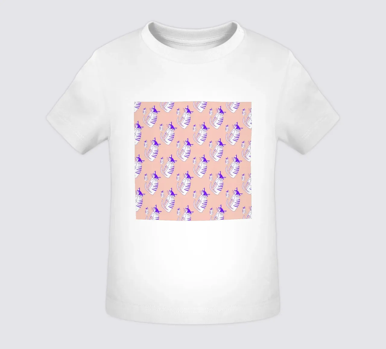 Cat Peach Pattern maglietta neonato da Vasare Nar