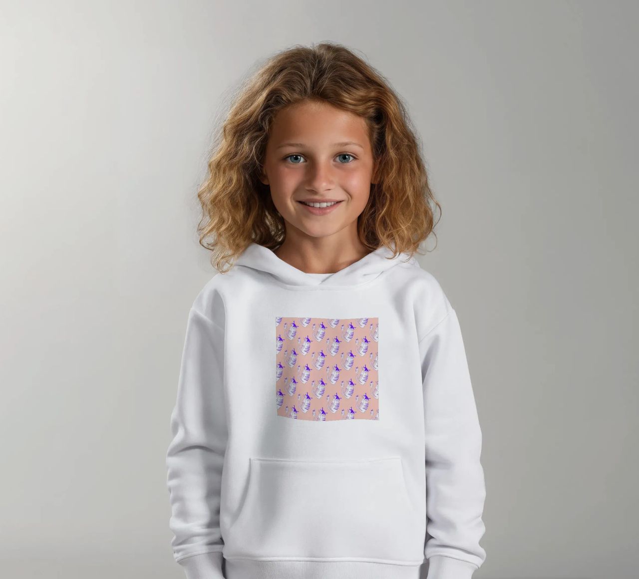 Cat Peach Pattern felpa bambino con cappuccio da Vasare Nar