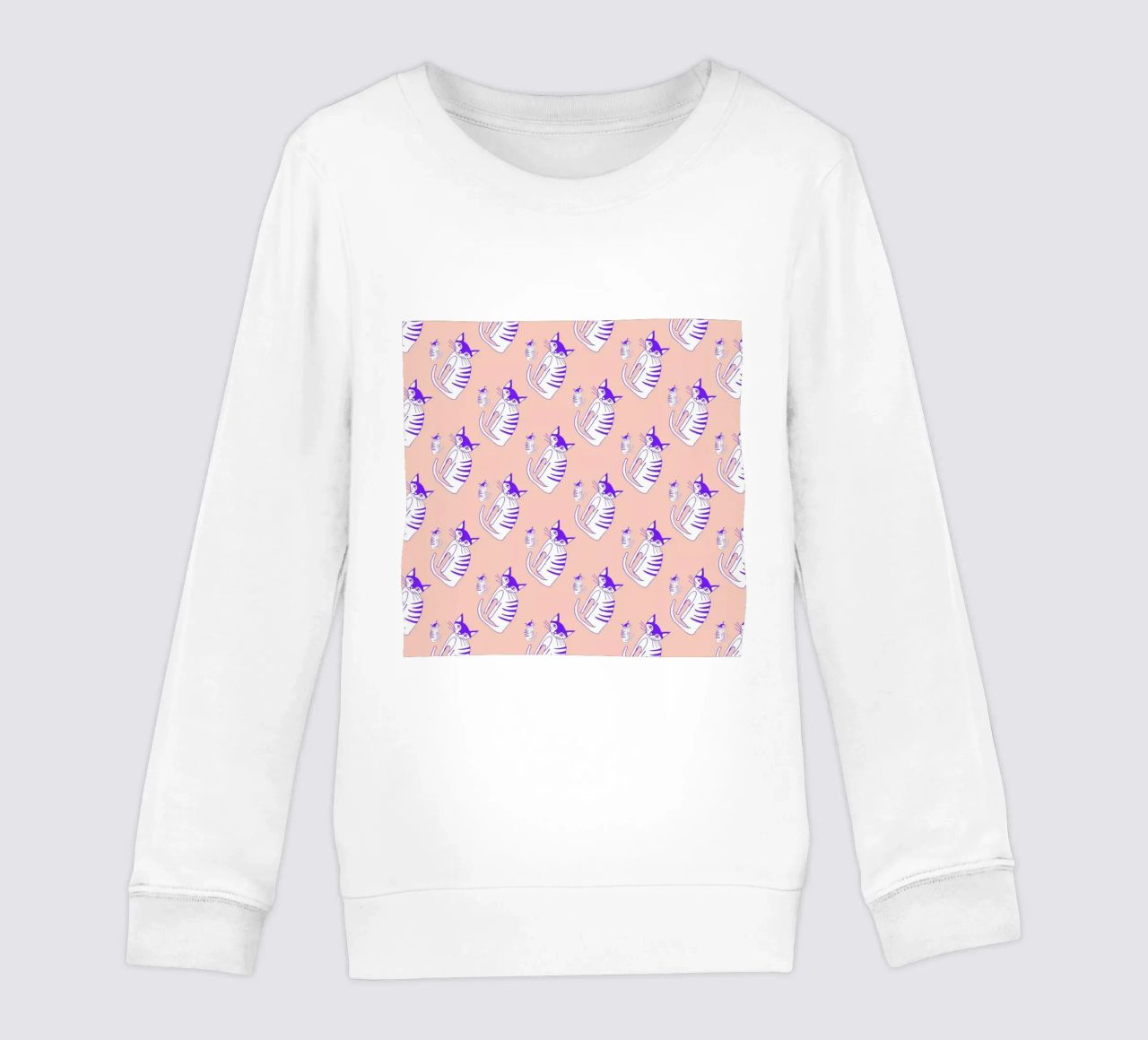 Cat Peach Pattern felpa bambino da Vasare Nar