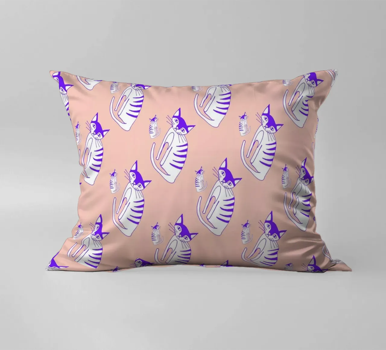 Cat Peach Pattern cuscino da Vasare Nar