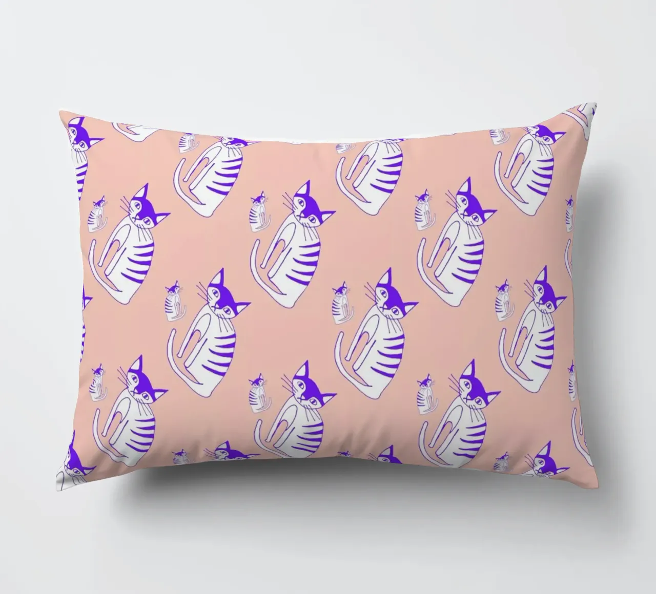 Cat Peach Pattern cuscino da Vasare Nar