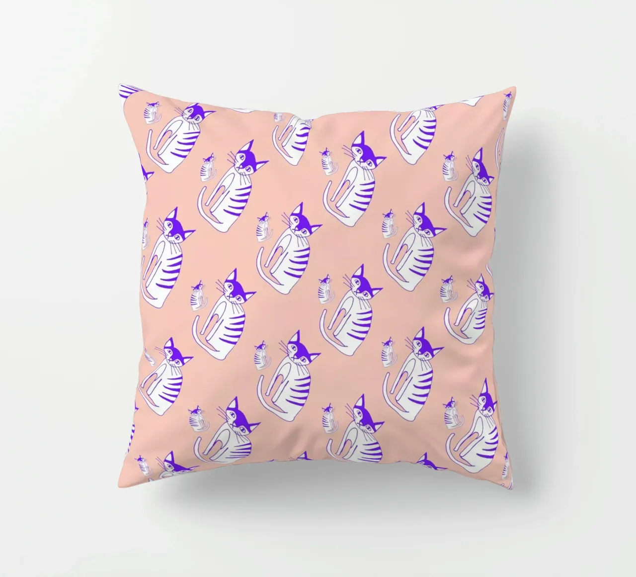 Cat Peach Pattern cuscino da Vasare Nar