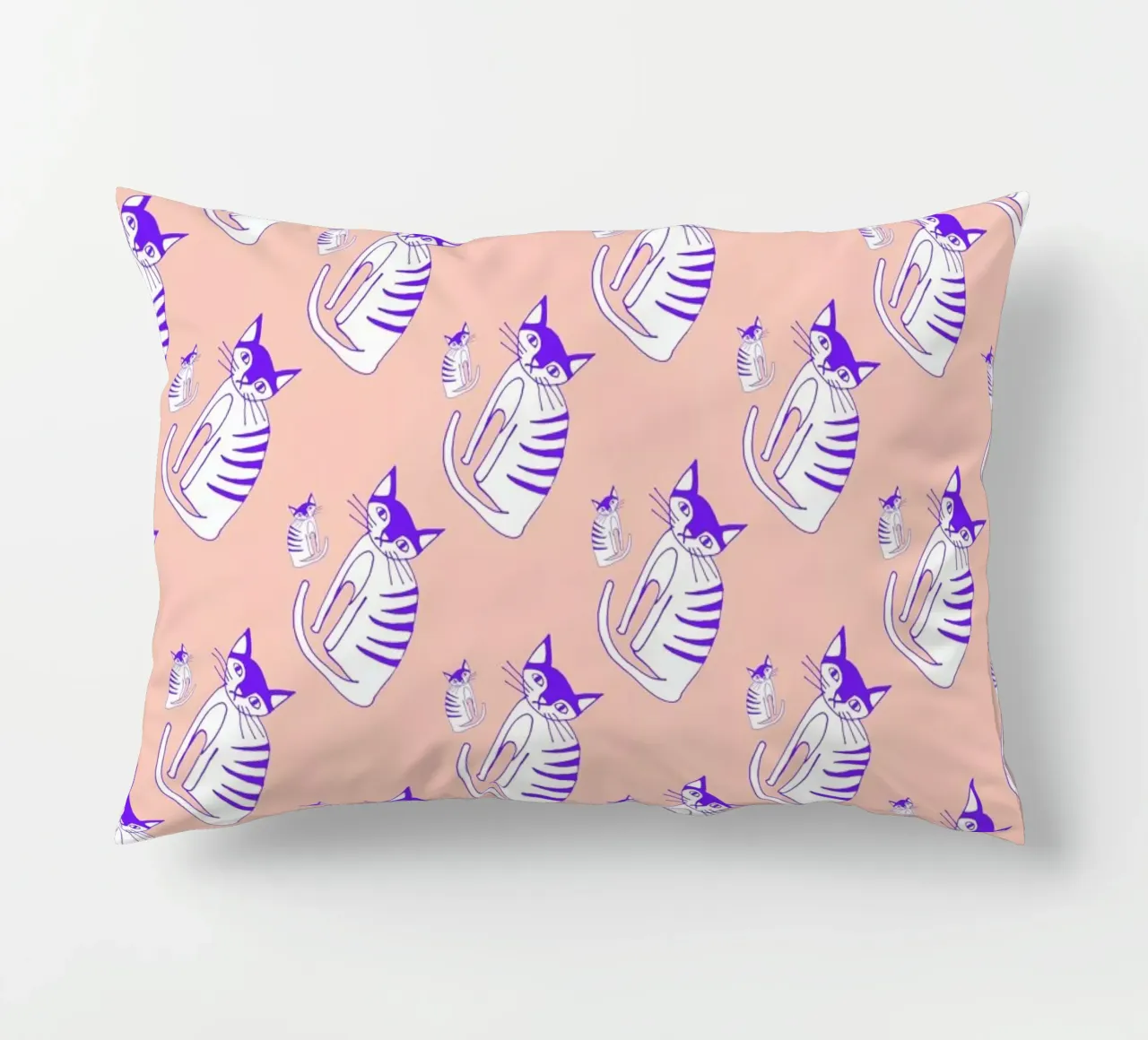 Cat Peach Pattern cuscino da Vasare Nar