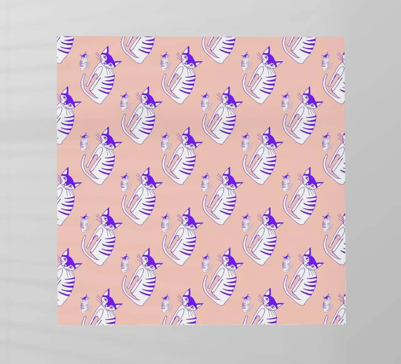 Cat Peach Pattern backlit folie van Vasare Nar