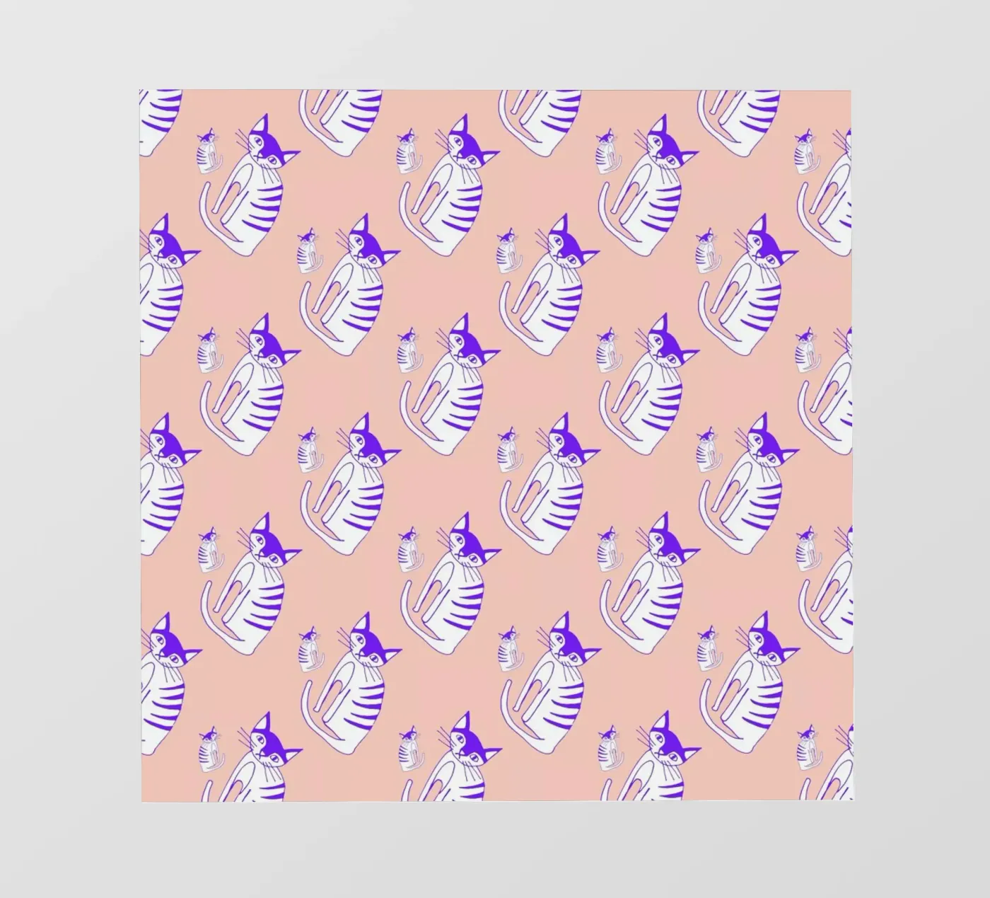 Cat Peach Pattern backlit folie van Vasare Nar