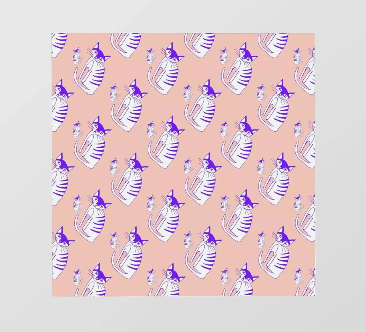 Cat Peach Pattern telo in pvc da Vasare Nar