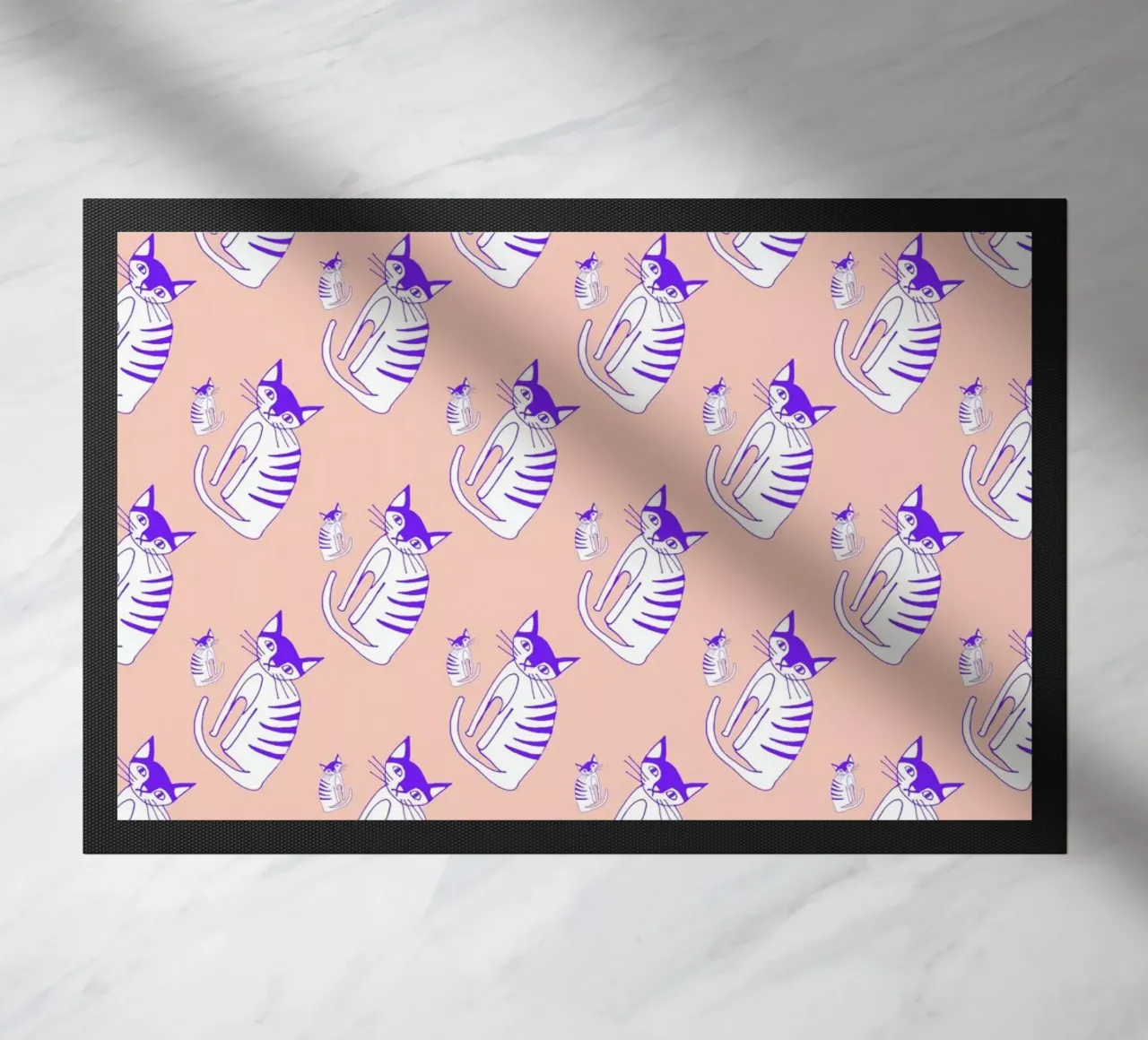 Cat Peach Pattern zerbino da Vasare Nar