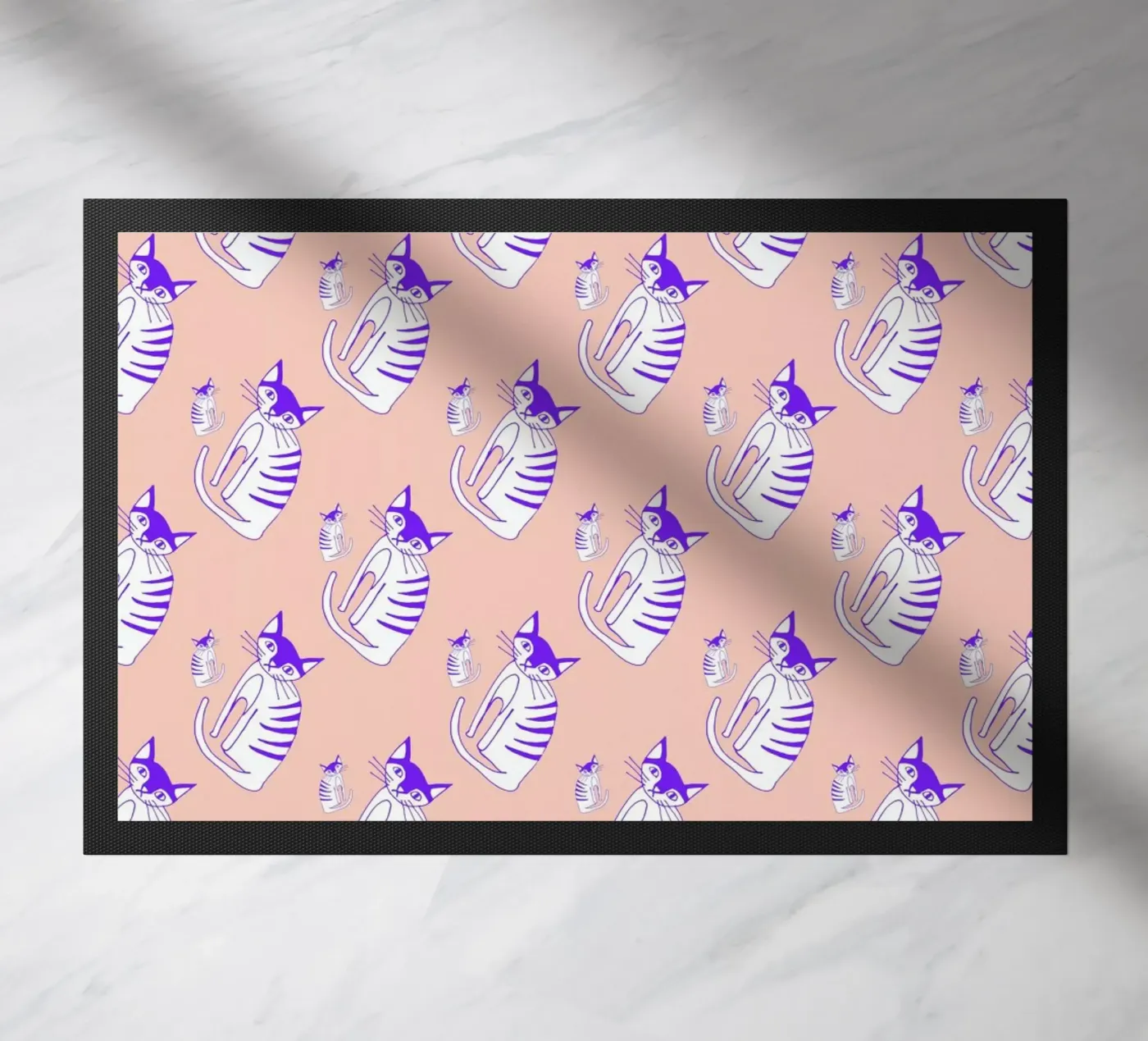 Cat Peach Pattern zerbino da Vasare Nar