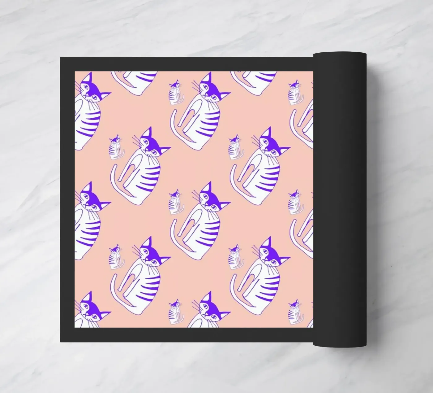 Cat Peach Pattern zerbino da Vasare Nar