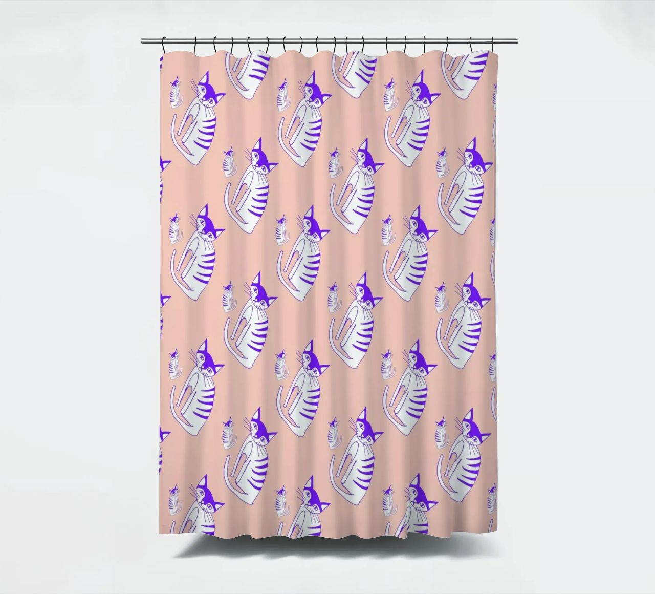 Cat Peach Pattern tenda da doccia da Vasare Nar