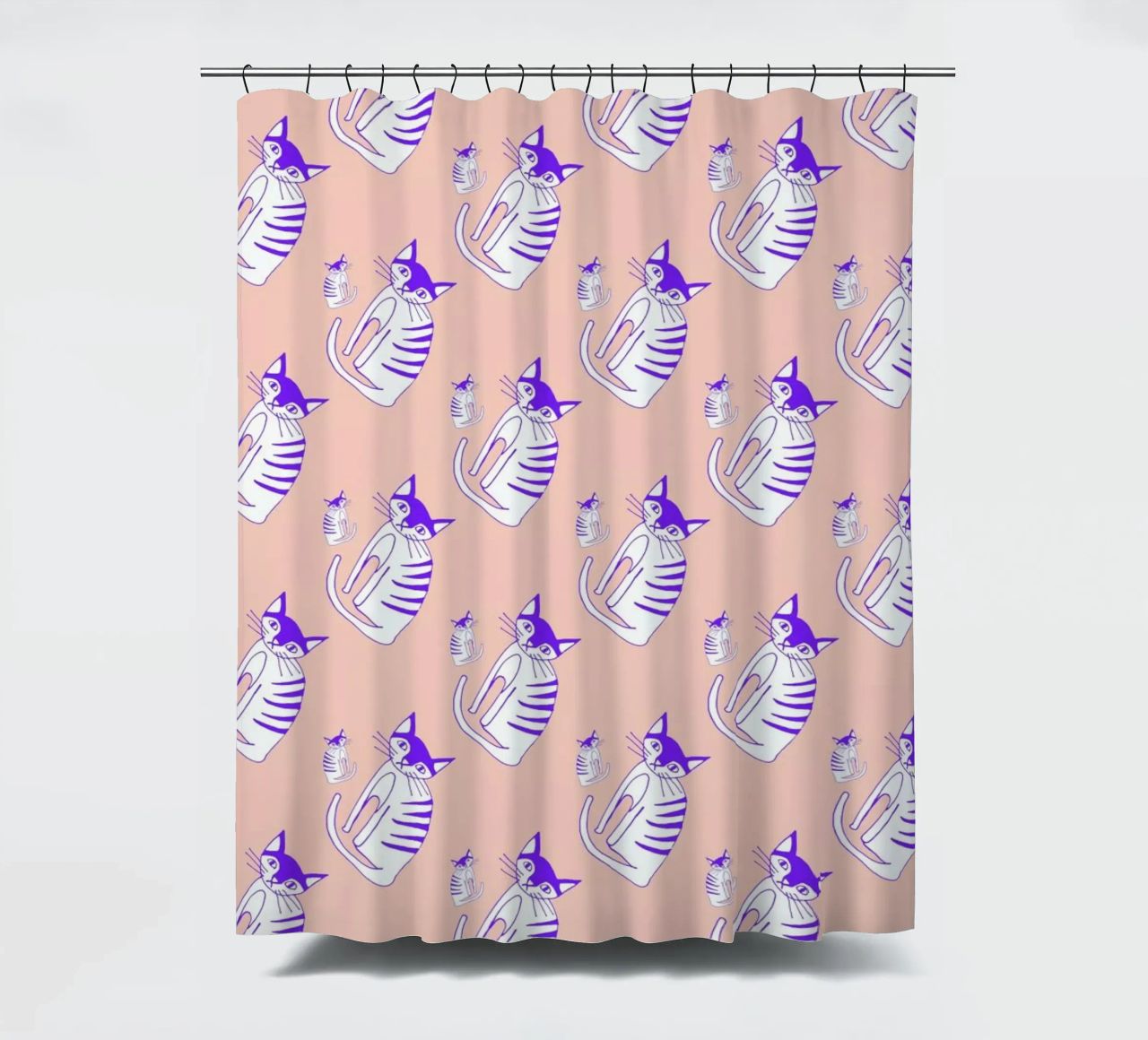 Cat Peach Pattern tenda da doccia da Vasare Nar