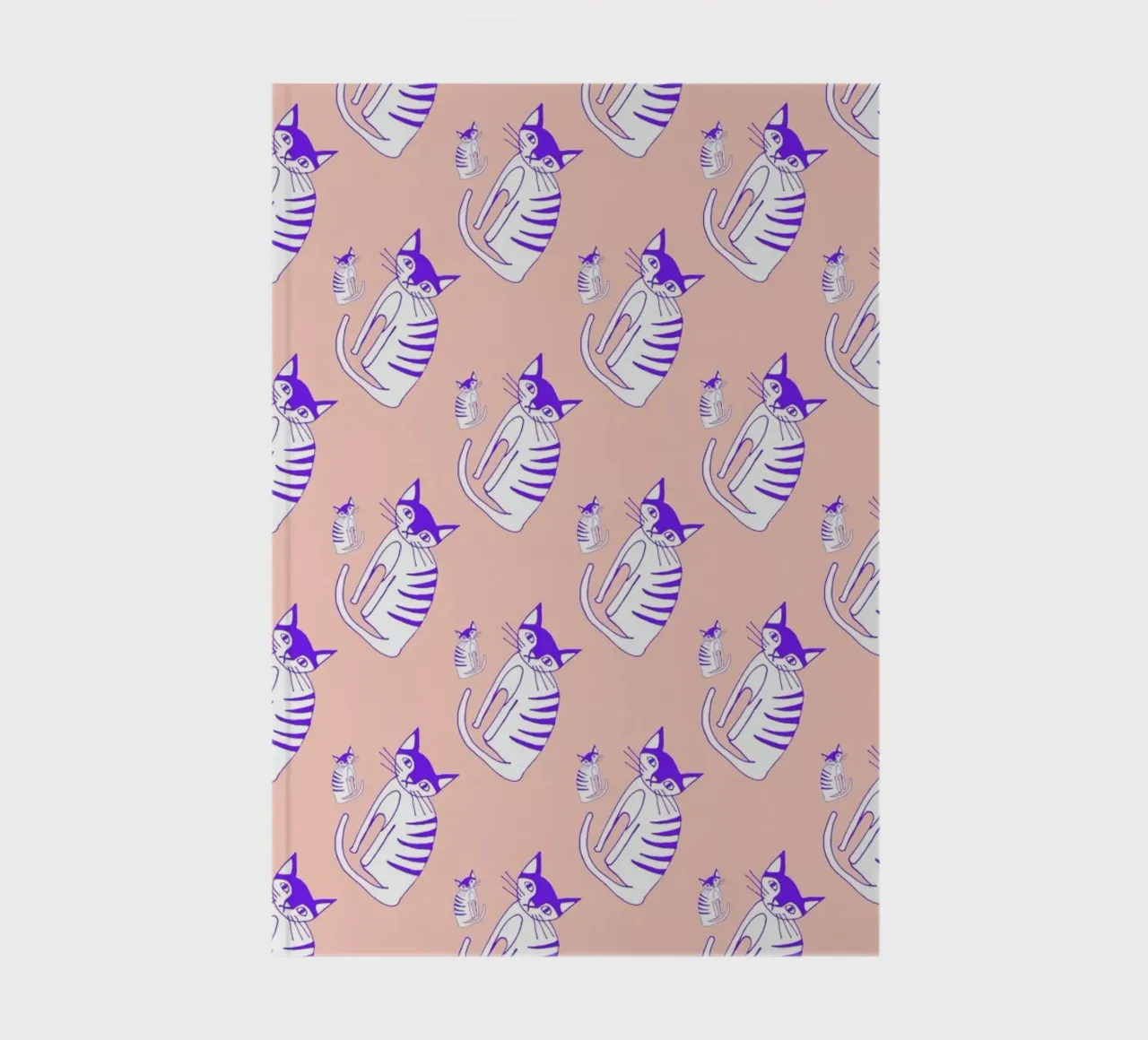 Cat Peach Pattern notebook by Vasare Nar
