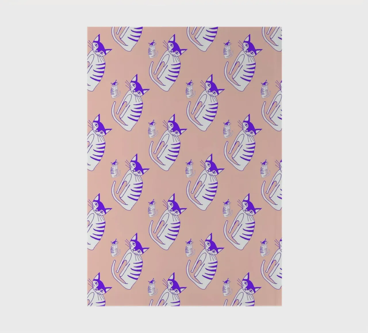 Cat Peach Pattern notebook by Vasare Nar