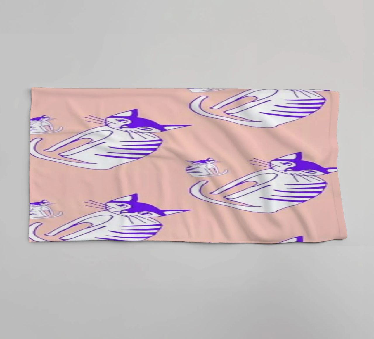 Cat Peach Pattern asciugamano da bagno da Vasare Nar
