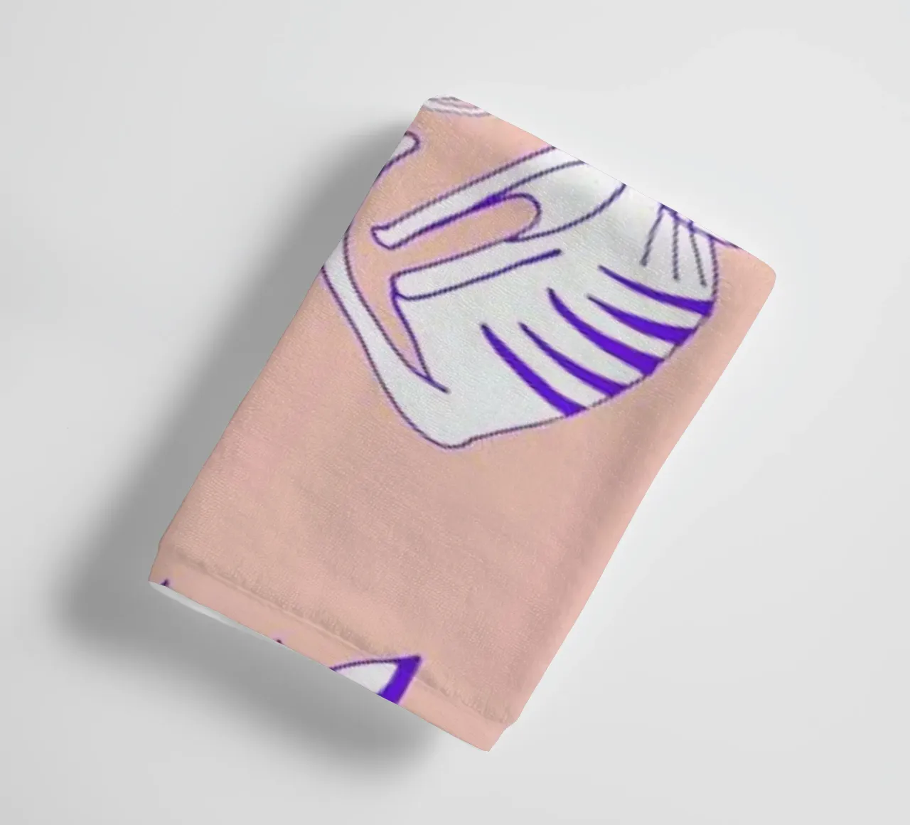 Cat Peach Pattern towel by Vasare Nar