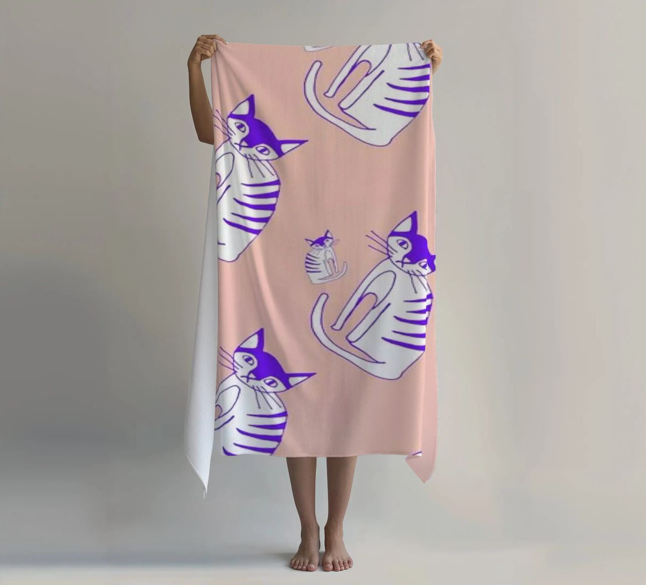 Cat Peach Pattern telo mare da Vasare Nar