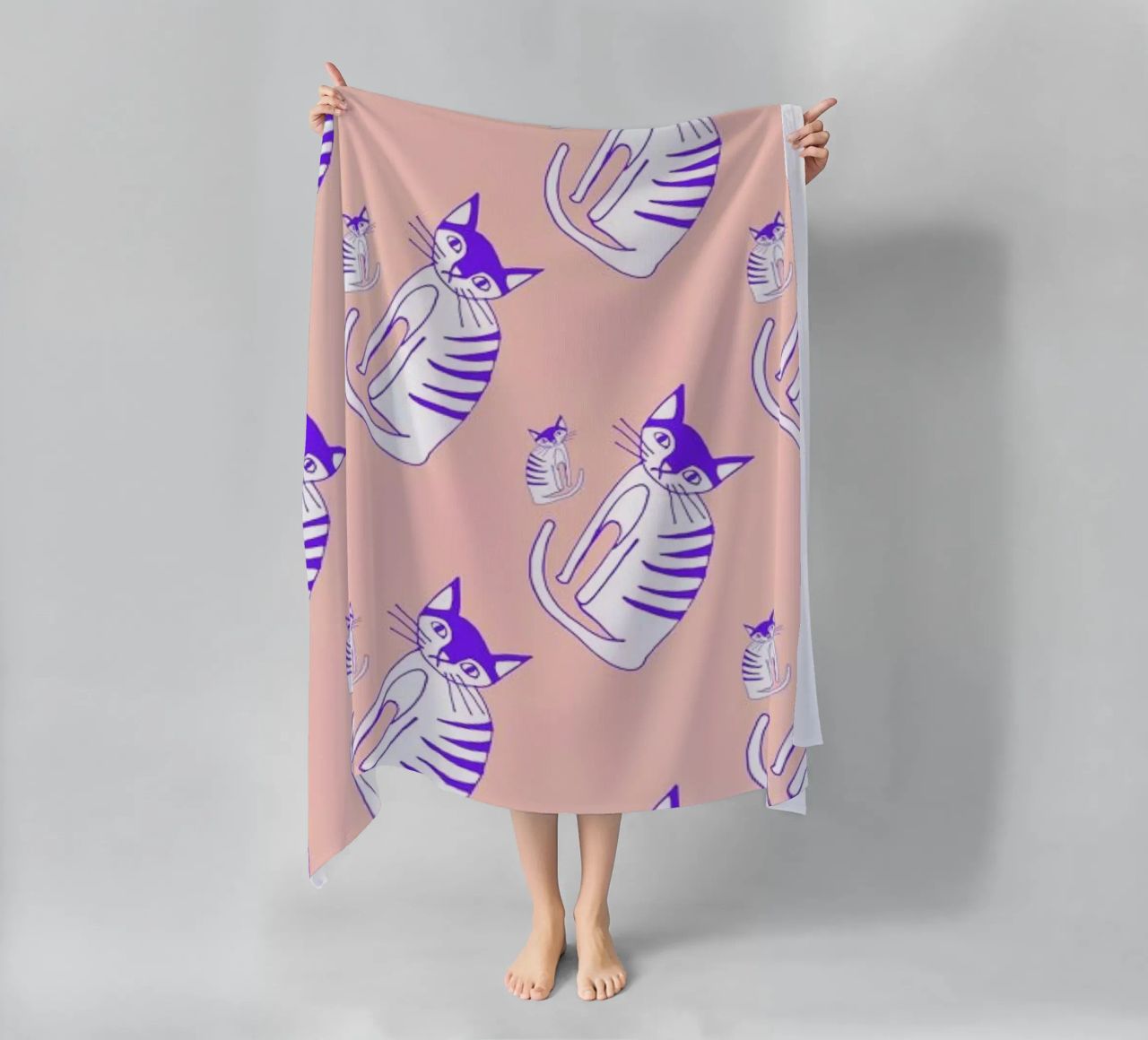 Cat Peach Pattern telo mare da Vasare Nar