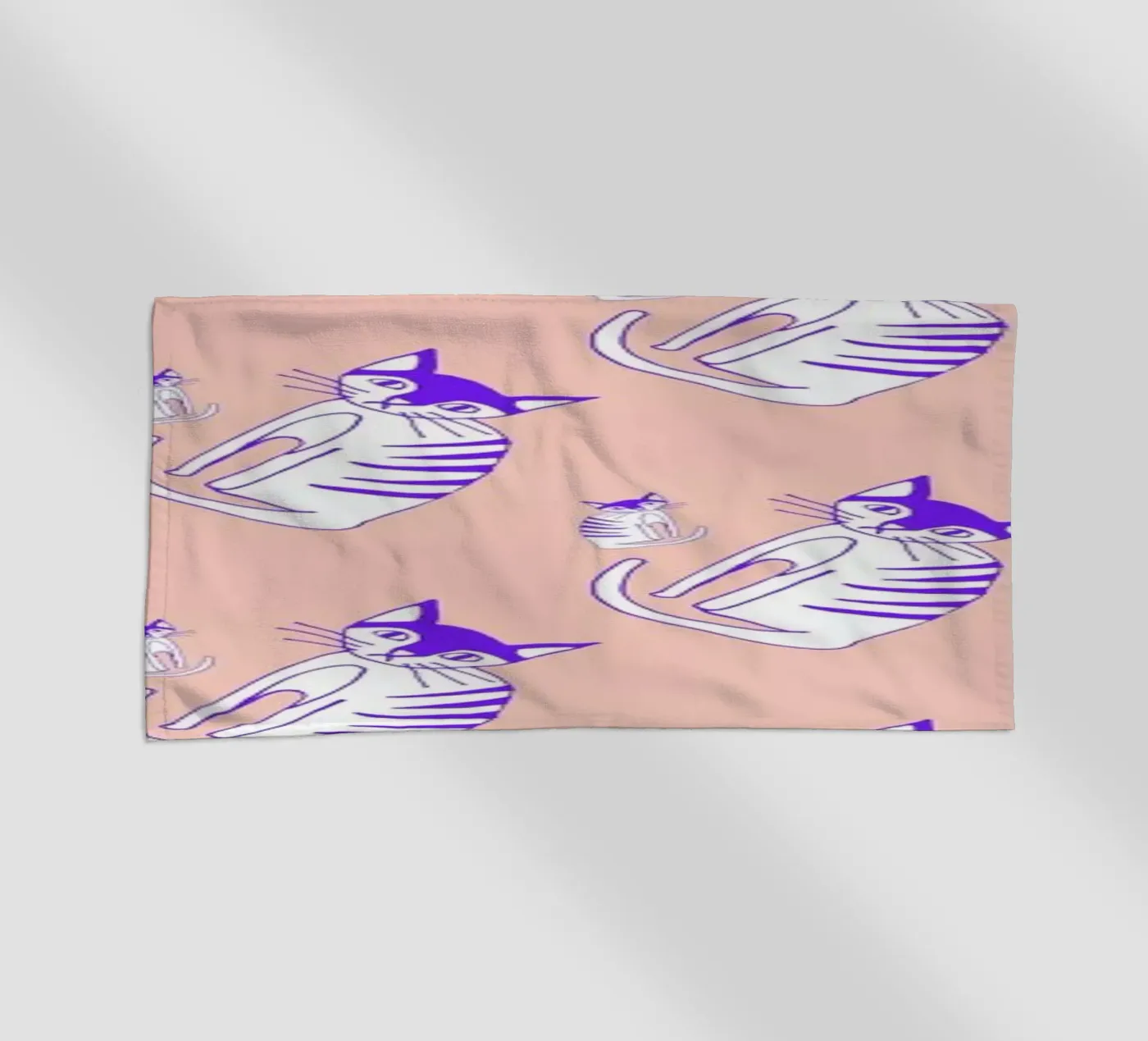 Cat Peach Pattern strandhanddoek van Vasare Nar