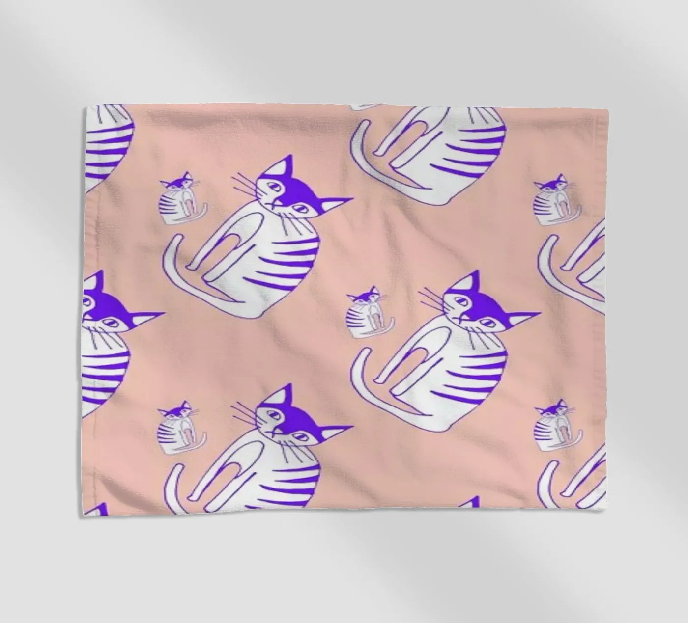 Cat Peach Pattern strandhanddoek van Vasare Nar