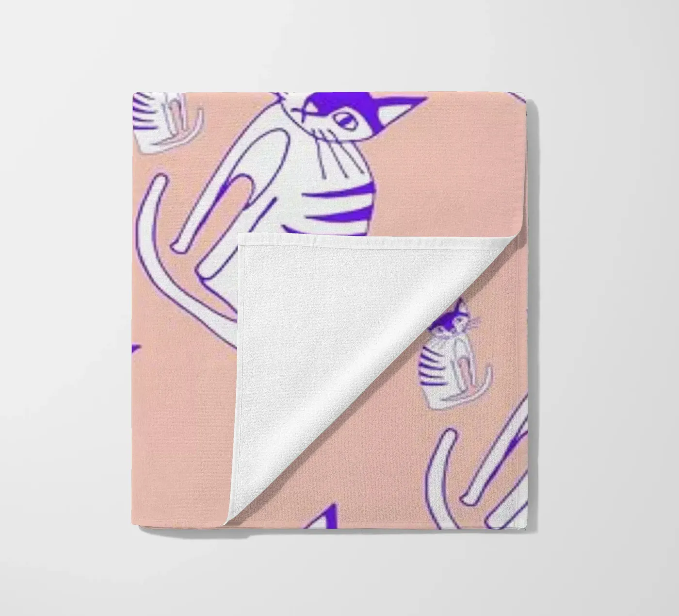 Cat Peach Pattern strandhanddoek van Vasare Nar