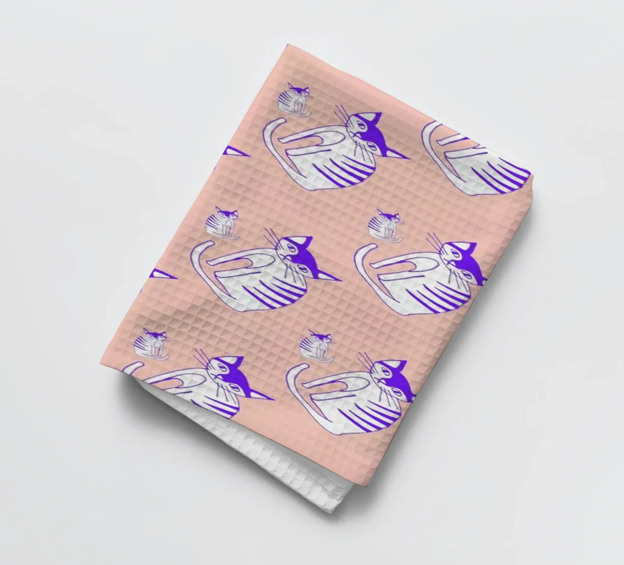 Cat Peach Pattern Geschirrtuch von Vasare Nar
