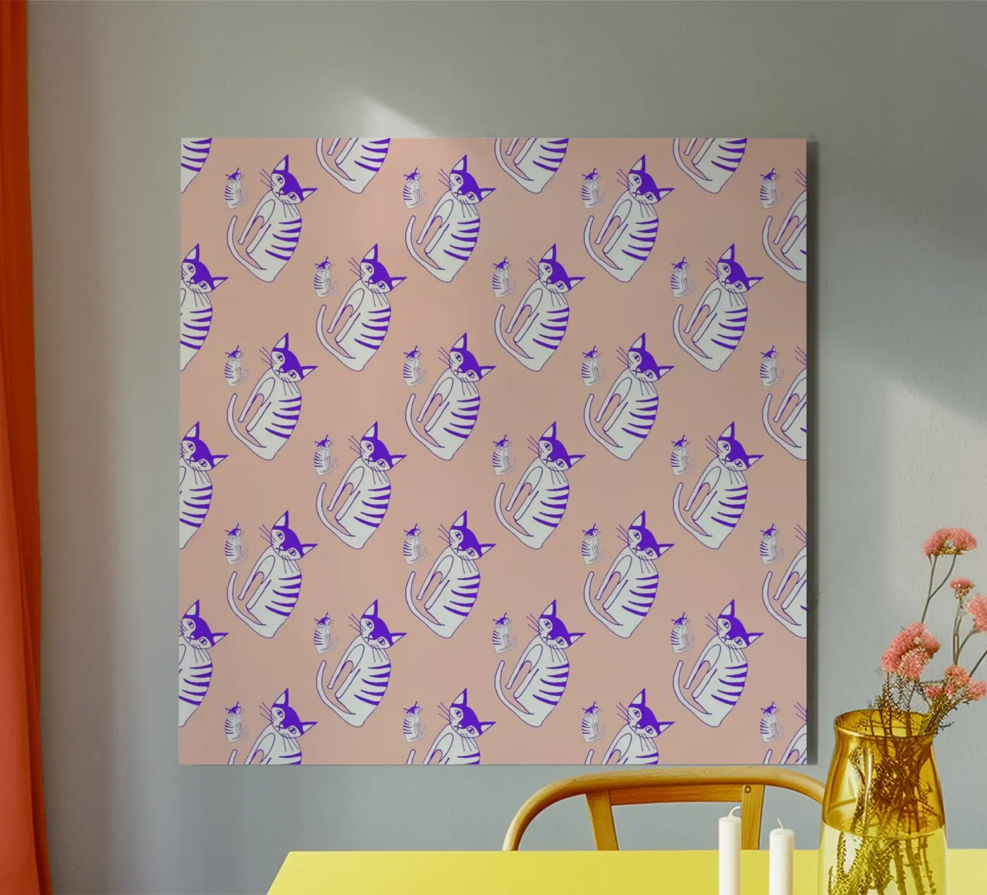 Cat Peach Pattern forex-plaat van Vasare Nar