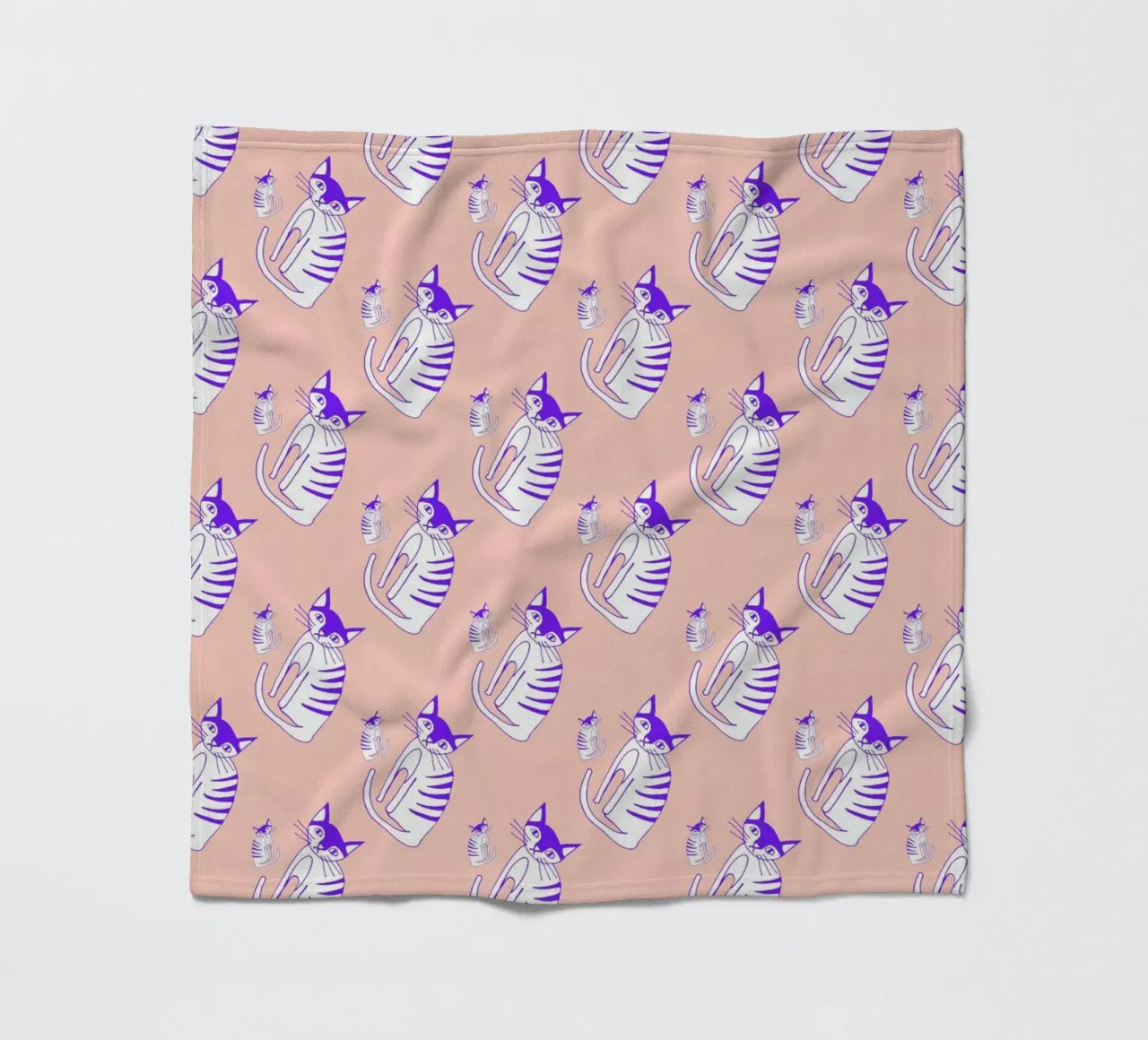 Cat Peach Pattern coperta in pile da Vasare Nar