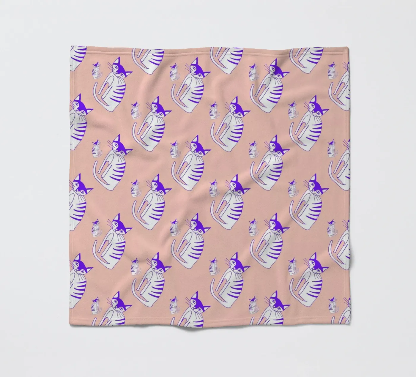 Cat Peach Pattern Fleecedecke von Vasare Nar