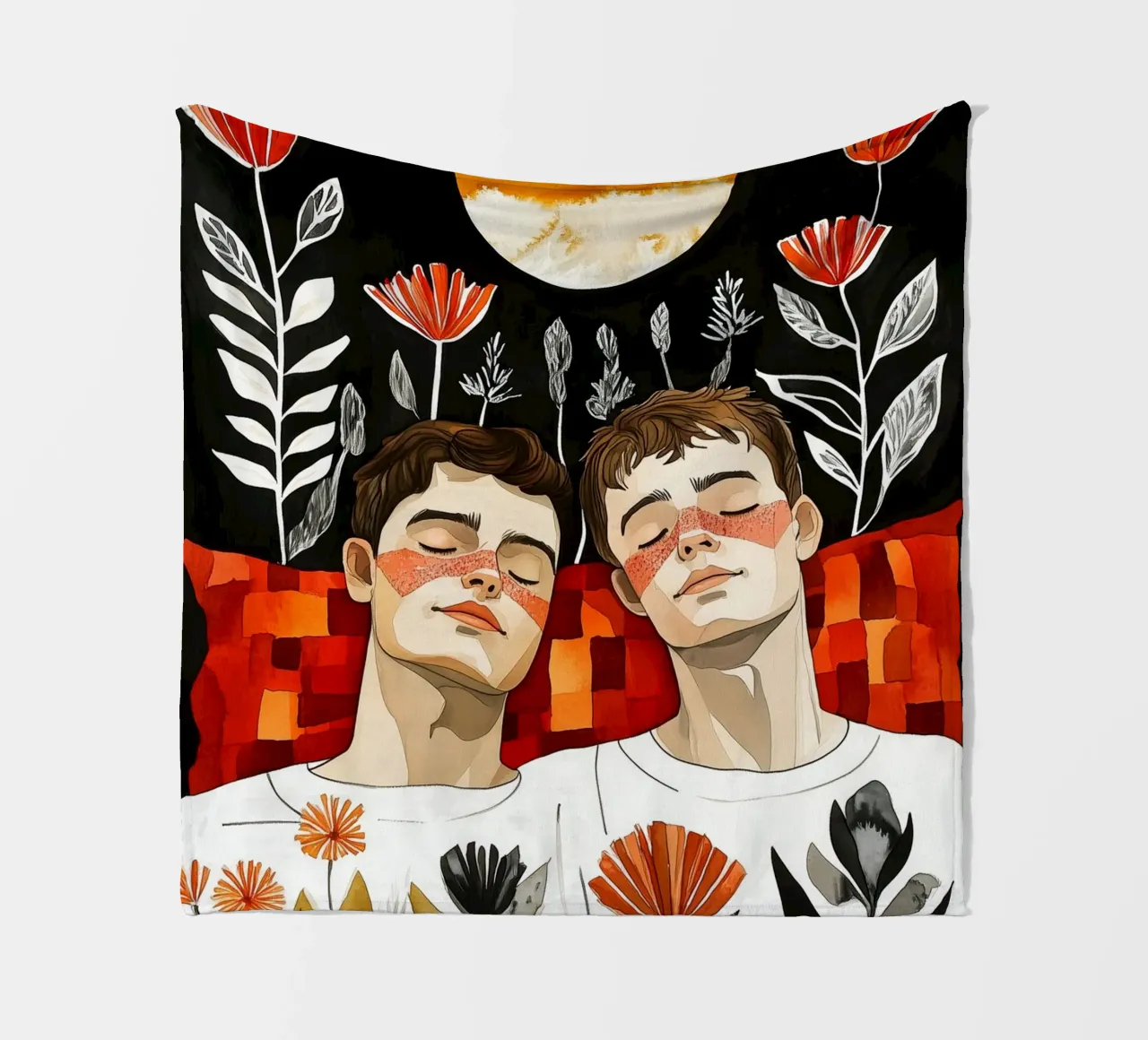 L'amore è nell'aria pittura digitale ad acquerello coperta in pile da Justyna Jaszke JBJart