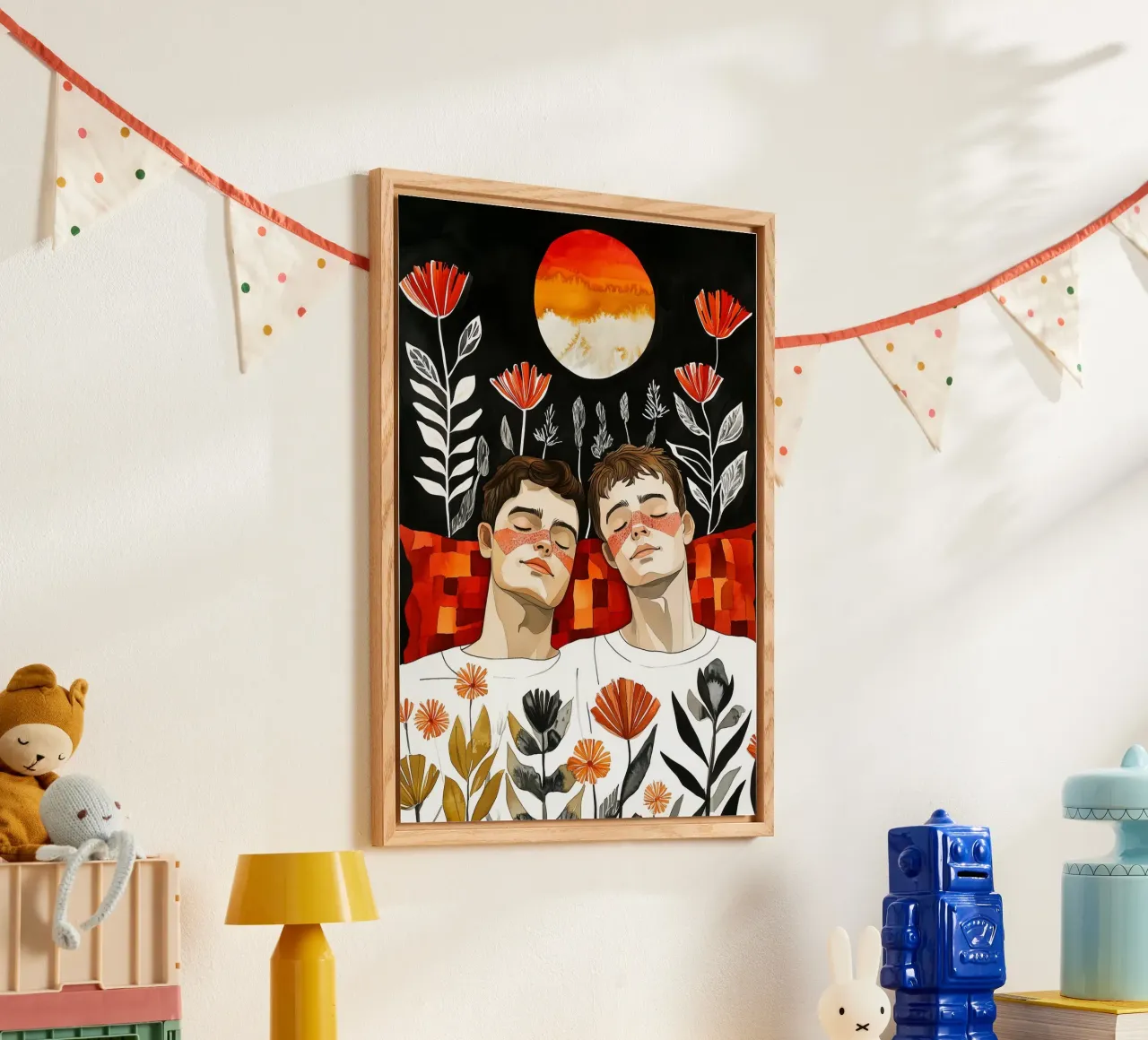 L'amore è nell'aria pittura digitale ad acquerello plexiglass da Justyna Jaszke JBJart
