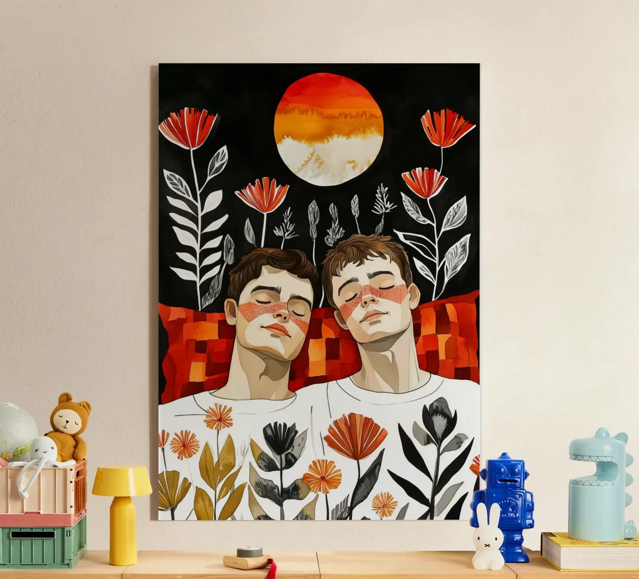 L'amore è nell'aria pittura digitale ad acquerello plexiglass da Justyna Jaszke JBJart