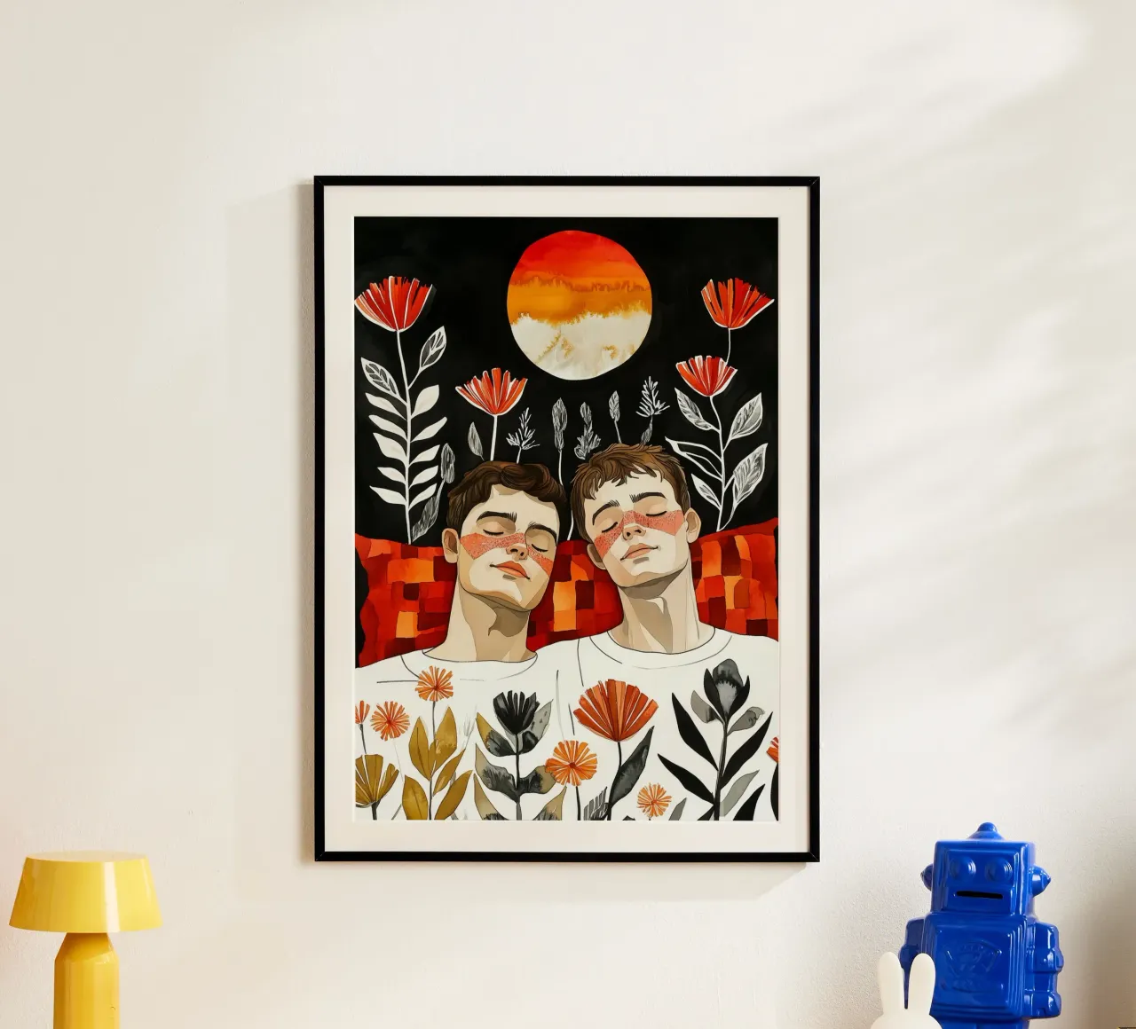 L'amore è nell'aria pittura digitale ad acquerello carta hahnemühle da Justyna Jaszke JBJart