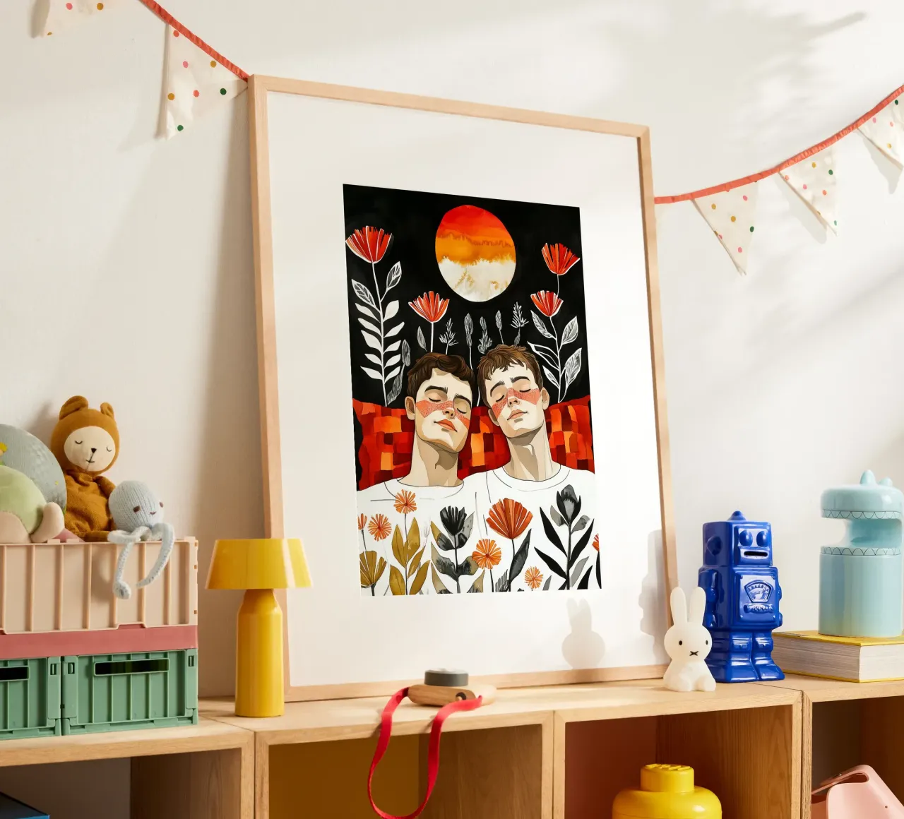 L'amore è nell'aria pittura digitale ad acquerello carta hahnemühle da Justyna Jaszke JBJart