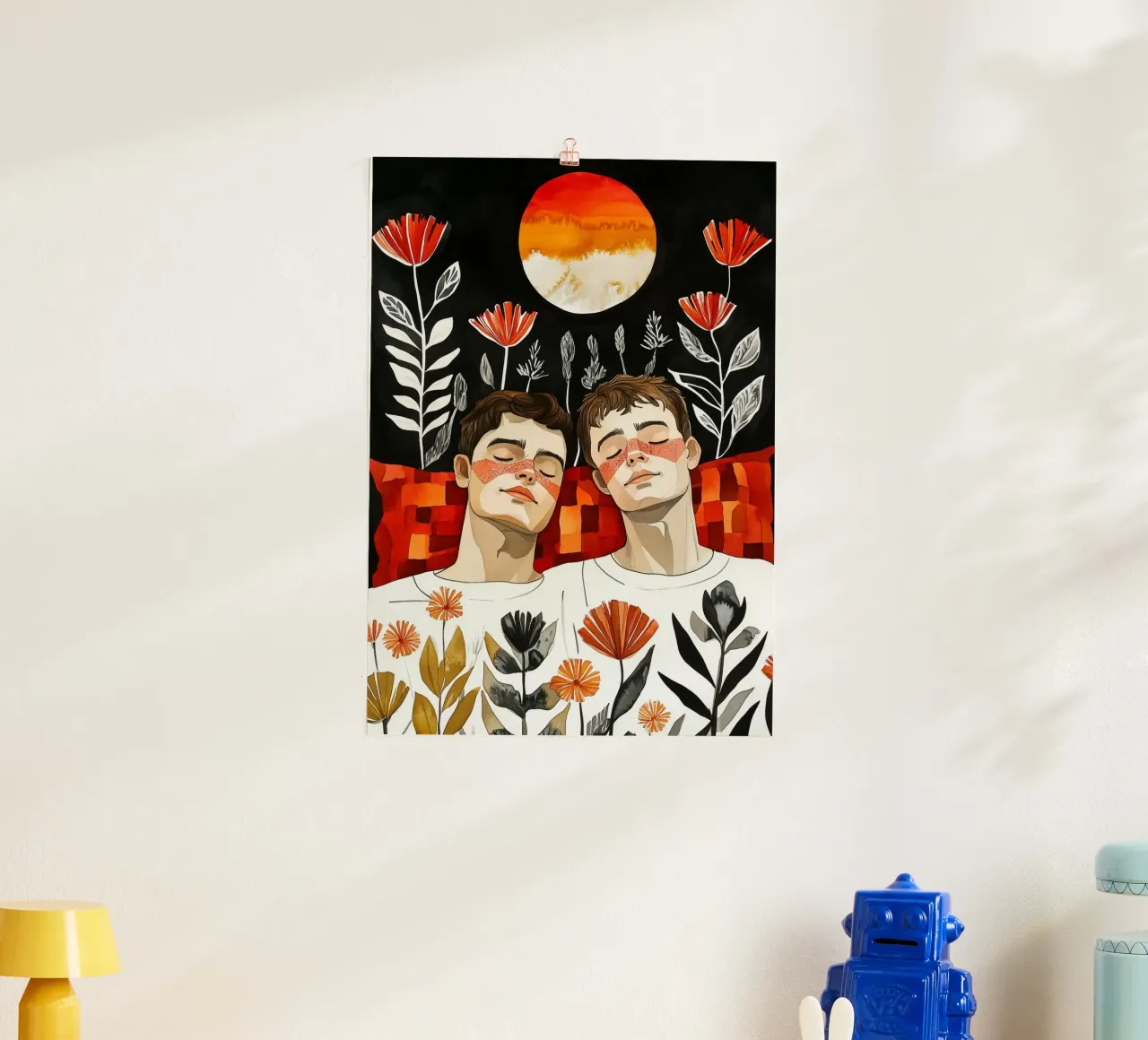 L'amore è nell'aria pittura digitale ad acquerello carta hahnemühle da Justyna Jaszke JBJart