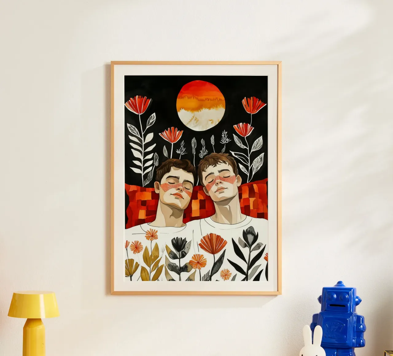 L'amore è nell'aria pittura digitale ad acquerello carta hahnemühle da Justyna Jaszke JBJart