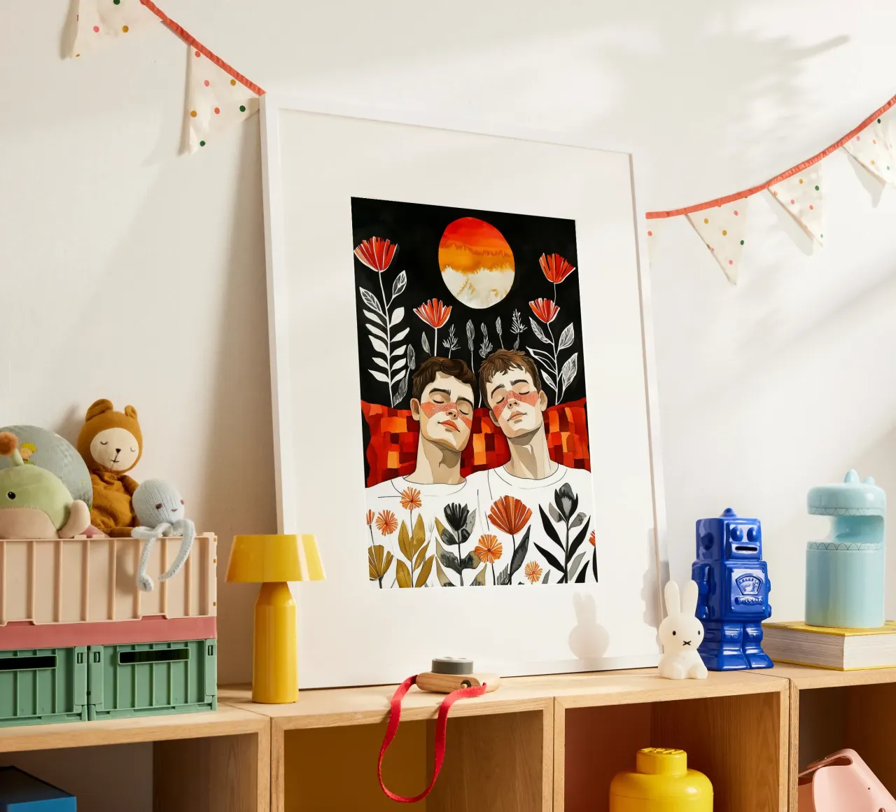 L'amore è nell'aria pittura digitale ad acquerello carta hahnemühle da Justyna Jaszke JBJart