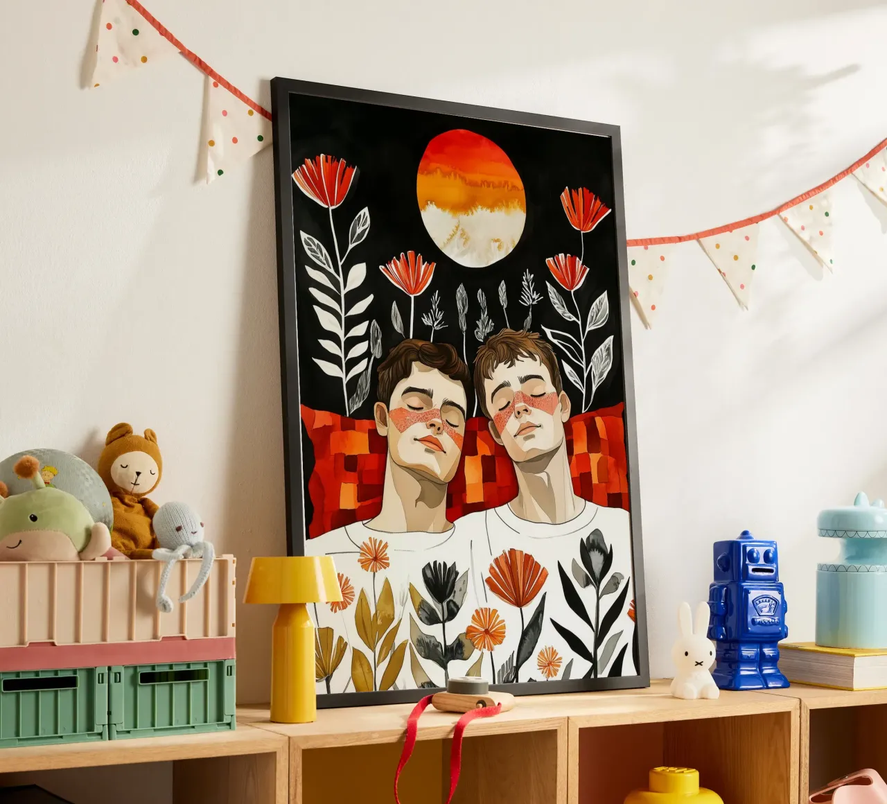L'amore è nell'aria pittura digitale ad acquerello carta hahnemühle da Justyna Jaszke JBJart