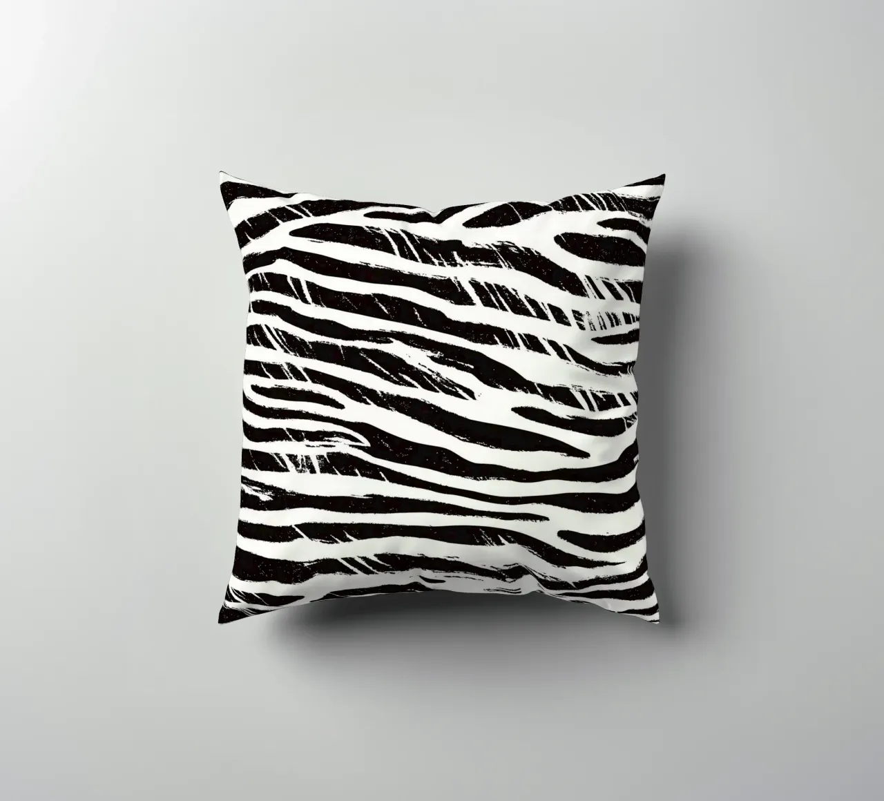Love | Wave pattern in black and white decorative cushion by Autofocus