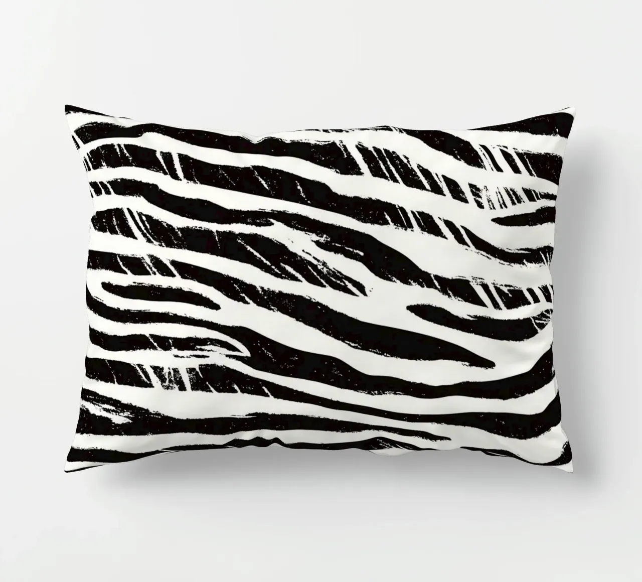 Love | Wave pattern in black and white decorative cushion by Autofocus