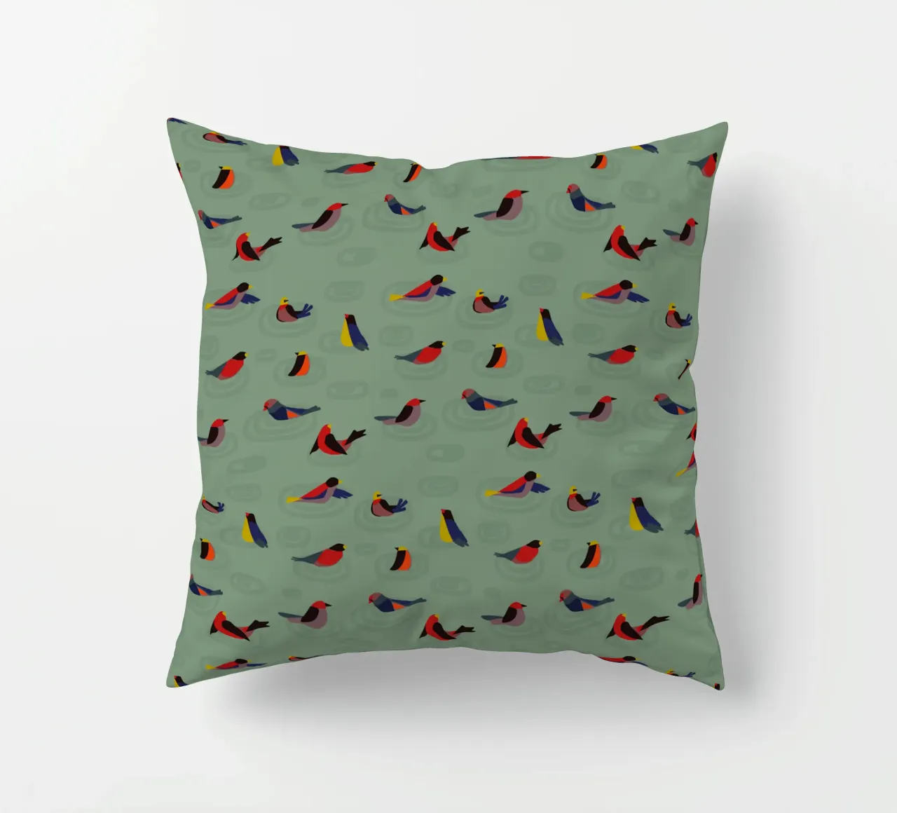 Abstract Bird Pattern – Modern Nature-Inspired Decor cuscino da Spunk