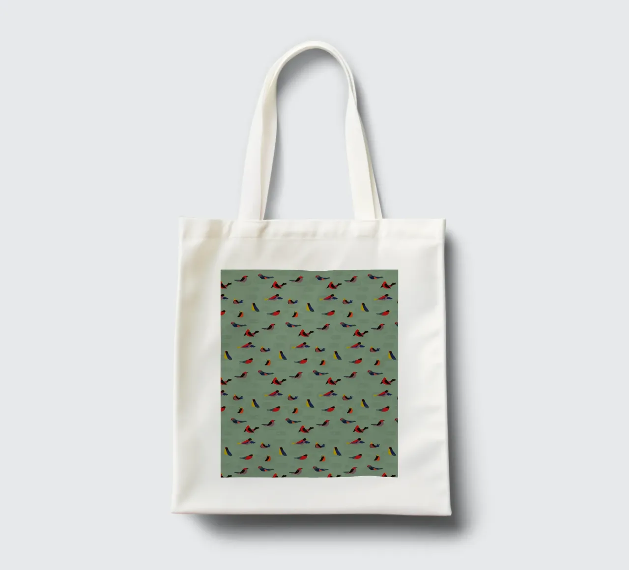 Abstract Bird Pattern – Modern Nature-Inspired Decor borsa in juta da Spunk
