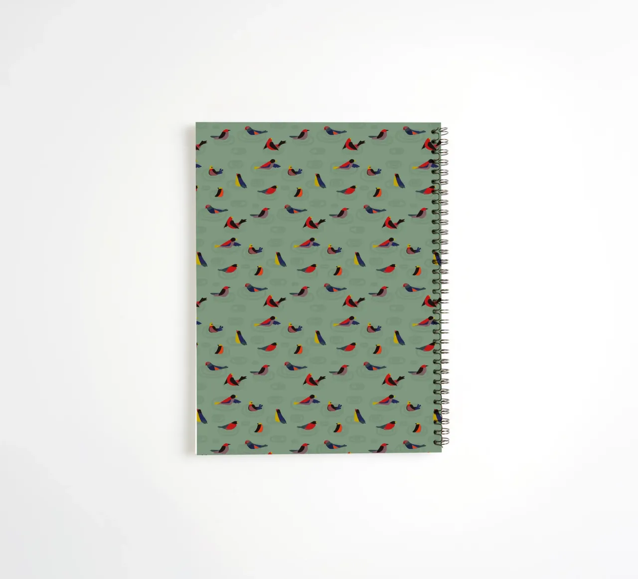 Abstract Bird Pattern – Modern Nature-Inspired Decor spiral notebook by Spunk
