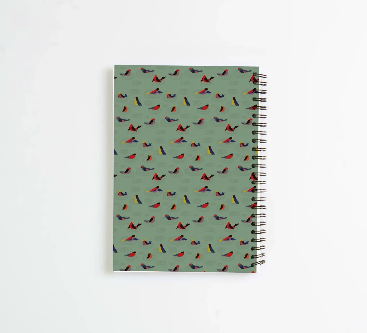 Abstract Bird Pattern – Modern Nature-Inspired Decor spiral notebook by Spunk