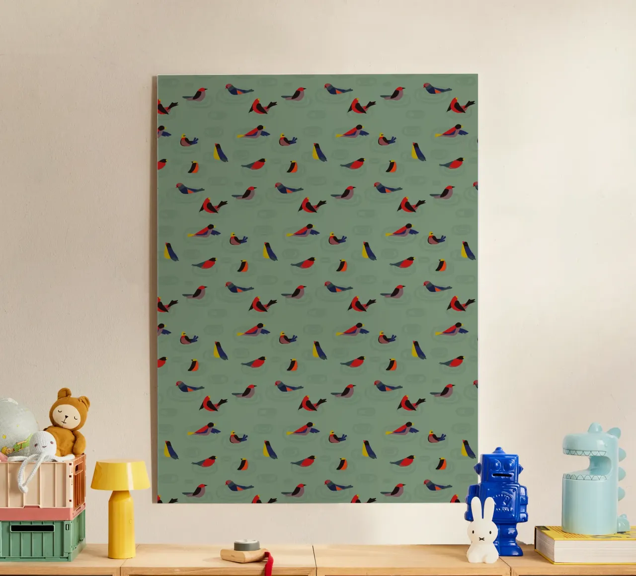 Abstract Bird Pattern – Modern Nature-Inspired Decor plexiglass da Spunk